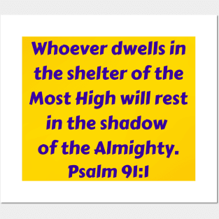 Bible Verse Psalm 91:1 Posters and Art